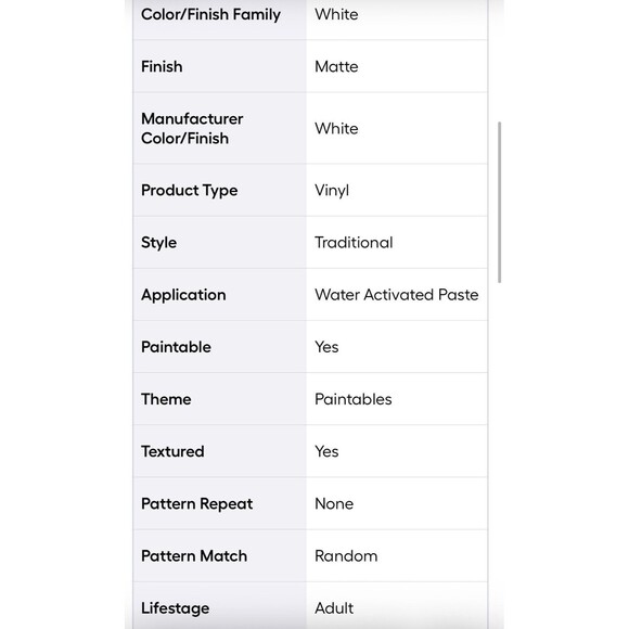 3 -Scott Living Series Textured and Paintable Design Large Wallpaper Roll Vinyl - Picture 8 of 11